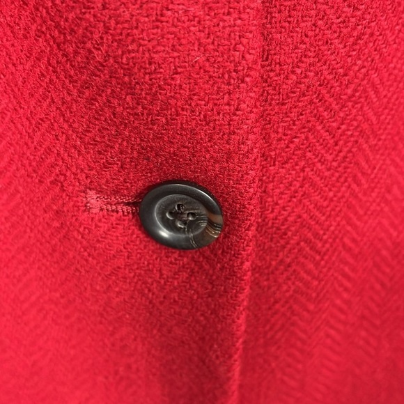 LL Bean Womens Blazer/Jacket 12R Red 70% Wool 30% Lambswool Quilted Lining EUC - Picture 5 of 13